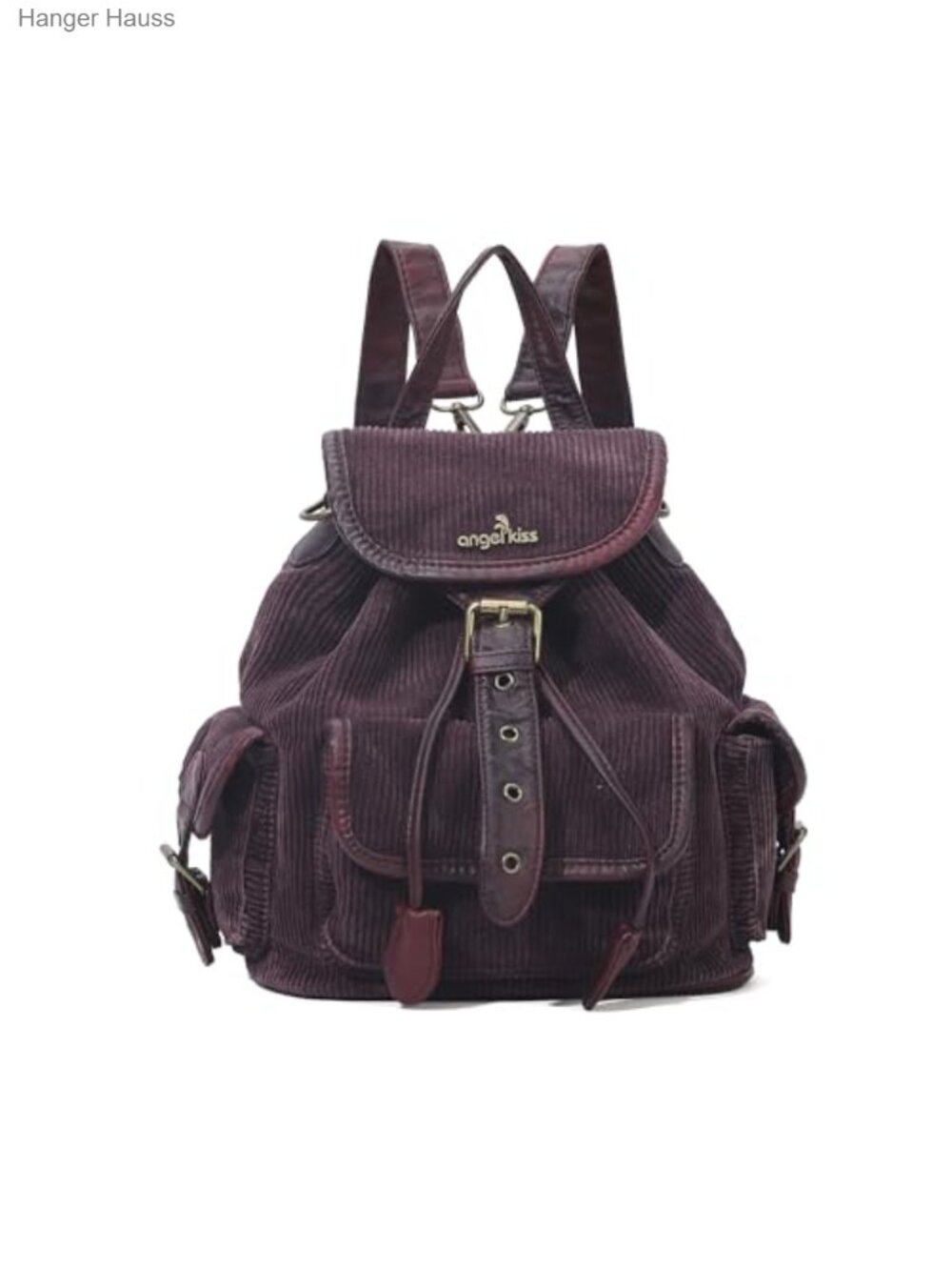 Women's Mini Corduroy Backpack Convertible 3-in-1 Daypack with Detachable Straps